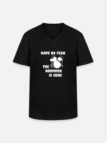 Drummer Drums Drumsticks Drumming Schlagzeuger - Men's V-Neck T-Shirt - black