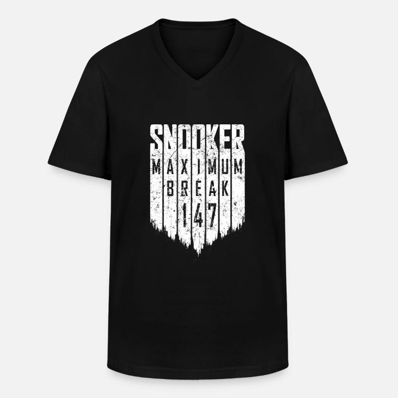 Snooker - Maximum Break 147 - Männer-T-Shirt mit V-Ausschnitt - Schwarz
