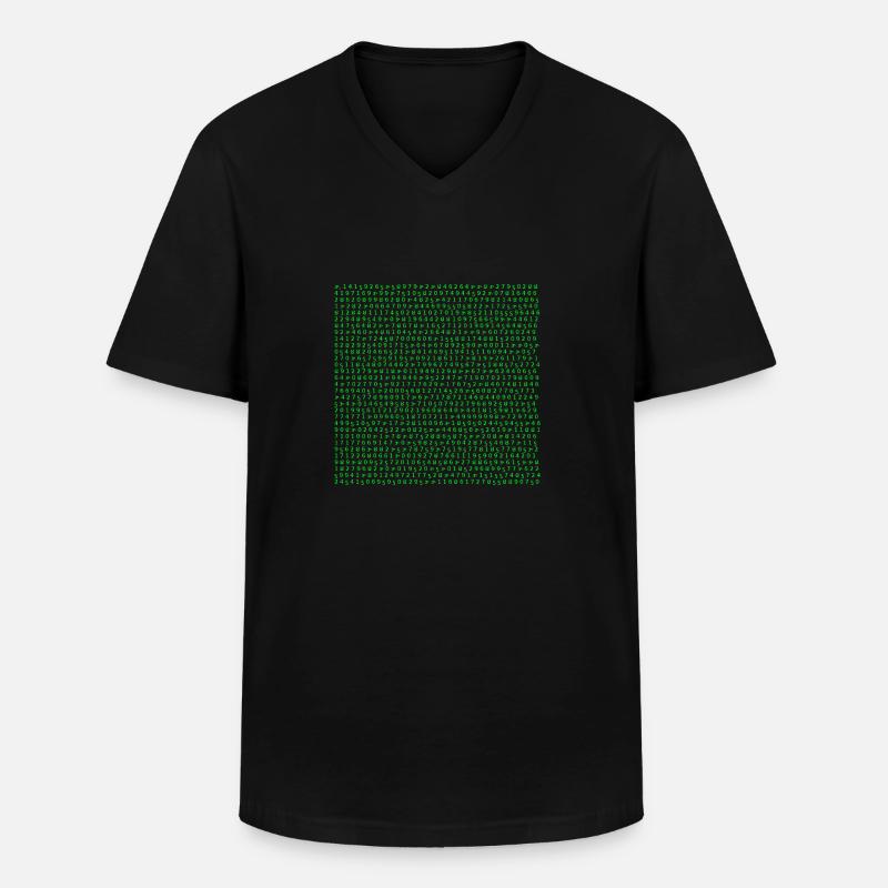 pi - Männer-T-Shirt mit V-Ausschnitt - Schwarz