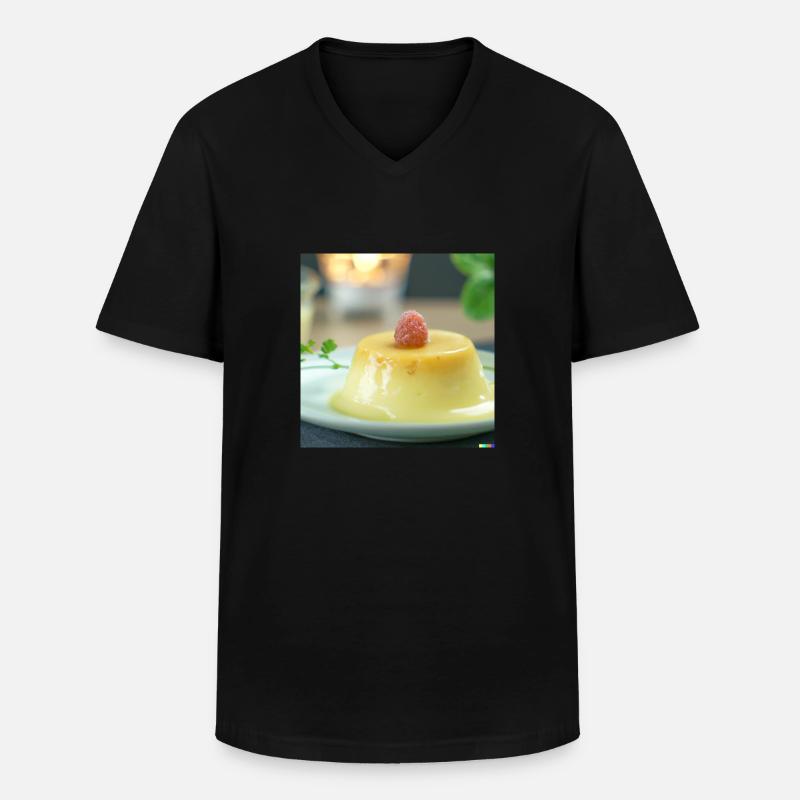 Vanillesosse in Pudding - Männer-T-Shirt mit V-Ausschnitt - Schwarz