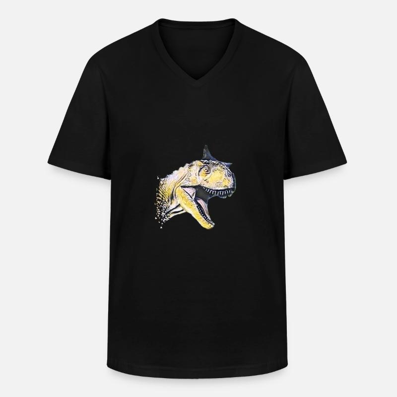 Carnotaurus - Männer-T-Shirt mit V-Ausschnitt - Schwarz