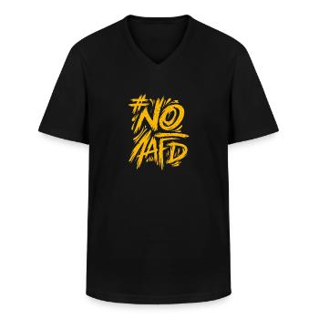 Nazis raus, Gegen AFD, Gegen Rechts, Faschismus - Männer-T-Shirt mit V-Ausschnitt - Schwarz - Vorne - AI Model Male 178 dark (178cm)