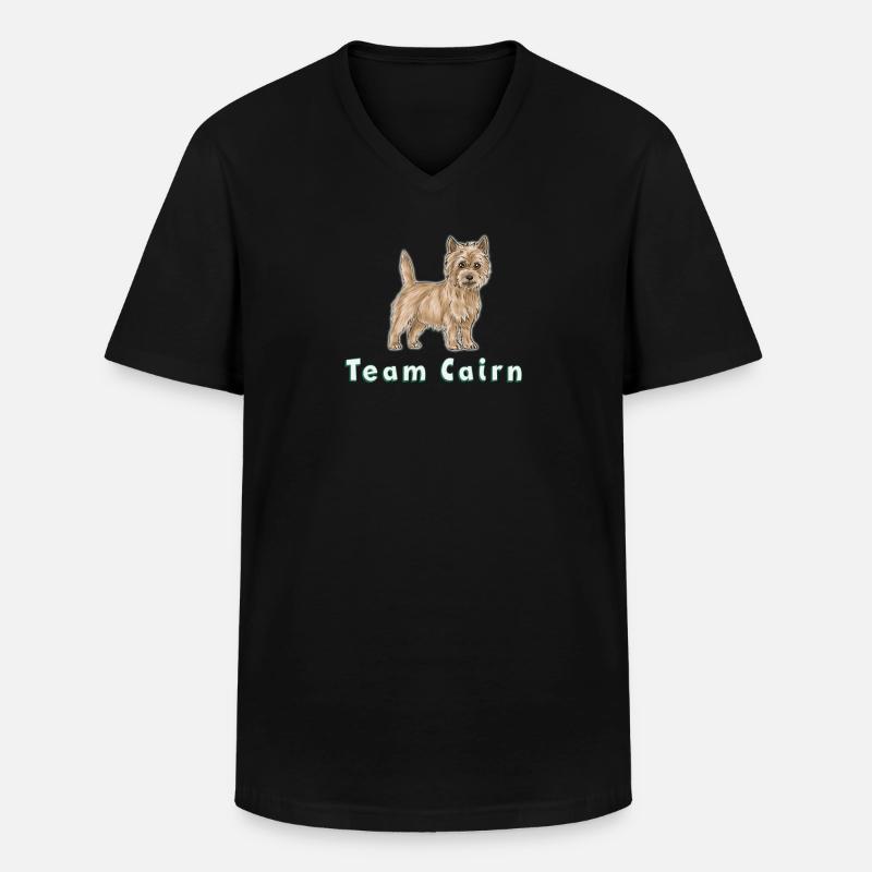 Team Cairn - Männer-T-Shirt mit V-Ausschnitt - Schwarz