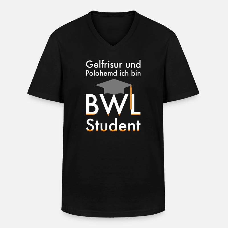 BWL Student Bachelor Geschenk - Männer-T-Shirt mit V-Ausschnitt - Schwarz