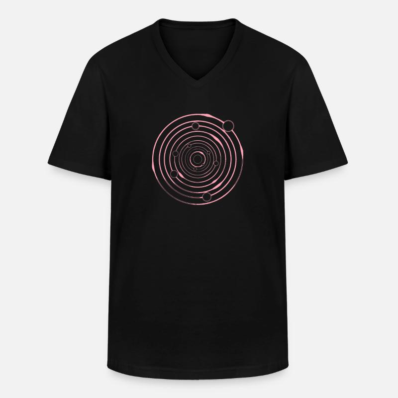 Kreis Kreise Umlaufbahn Orbit - Männer-T-Shirt mit V-Ausschnitt - Schwarz
