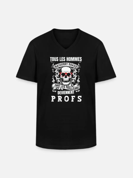 les meilleurs deviennent profs - T-shirt col V Homme - noir