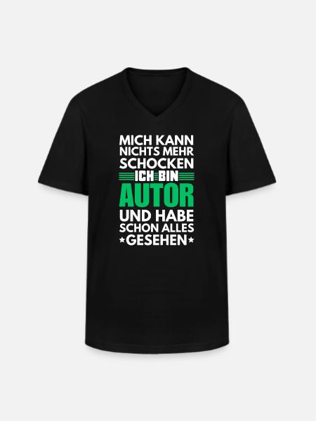 Unshockable author - Men's V-Neck T-Shirt - black
