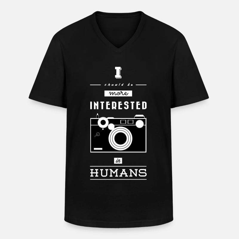 Argus C3 - Männer-T-Shirt mit V-Ausschnitt - Schwarz
