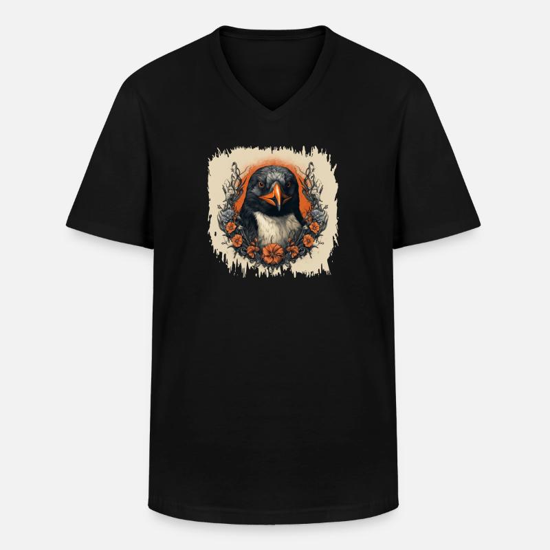 Pingouin dansant présente déclaration Cool - T-shirt col V Homme - noir