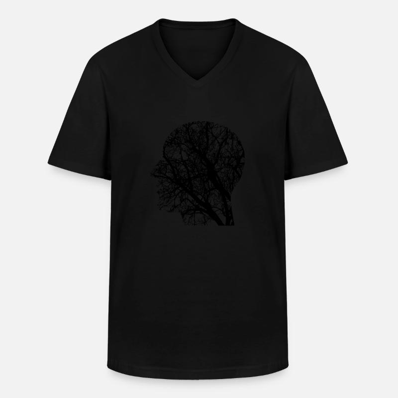 Networked - Mind Network - Men's V-Neck T-Shirt - black