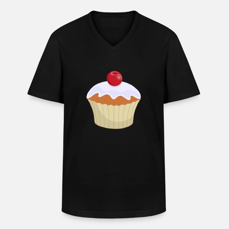 Cupcake - Männer-T-Shirt mit V-Ausschnitt - Schwarz