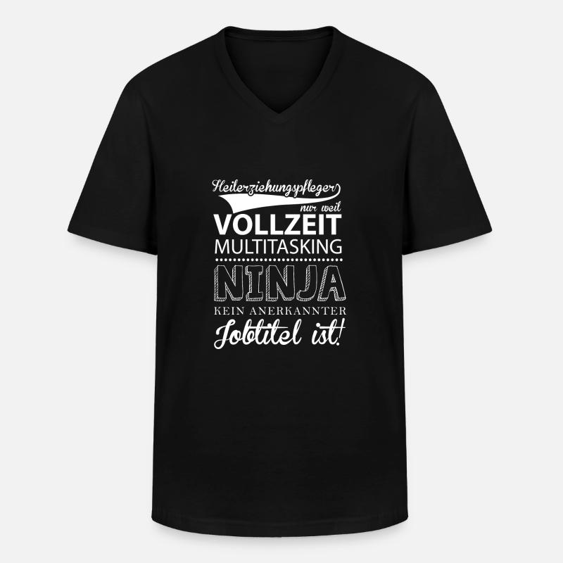 HEP Shirt-Multitasking - Männer-T-Shirt mit V-Ausschnitt - Schwarz