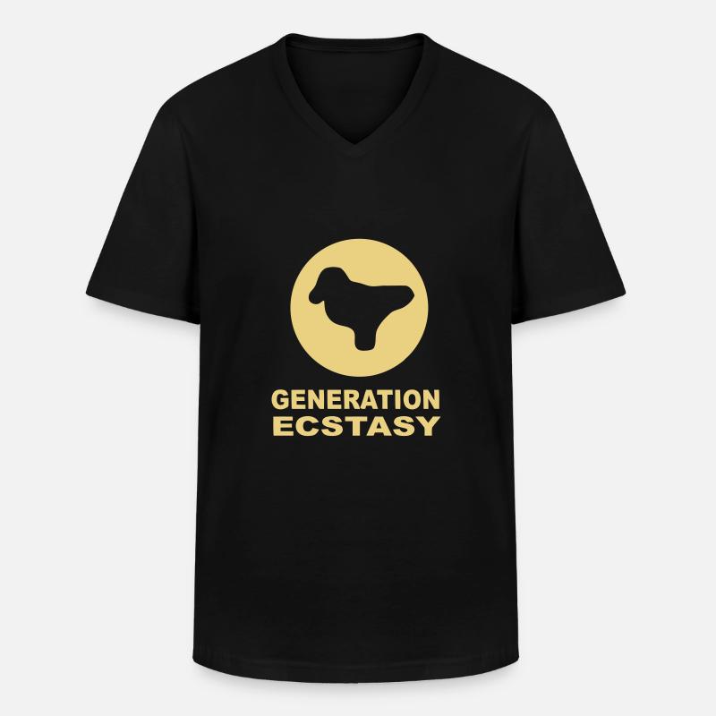 Generation Ecstasy-Pille mit einer Taube - Männer-T-Shirt mit V-Ausschnitt - Schwarz