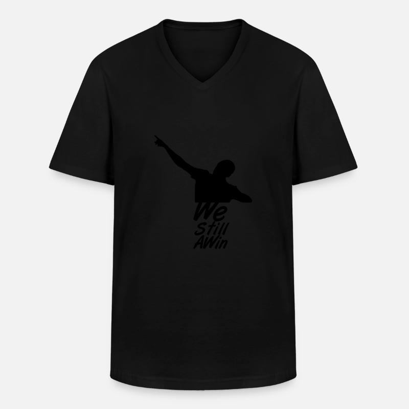 We Still A Win - Männer-T-Shirt mit V-Ausschnitt - Schwarz