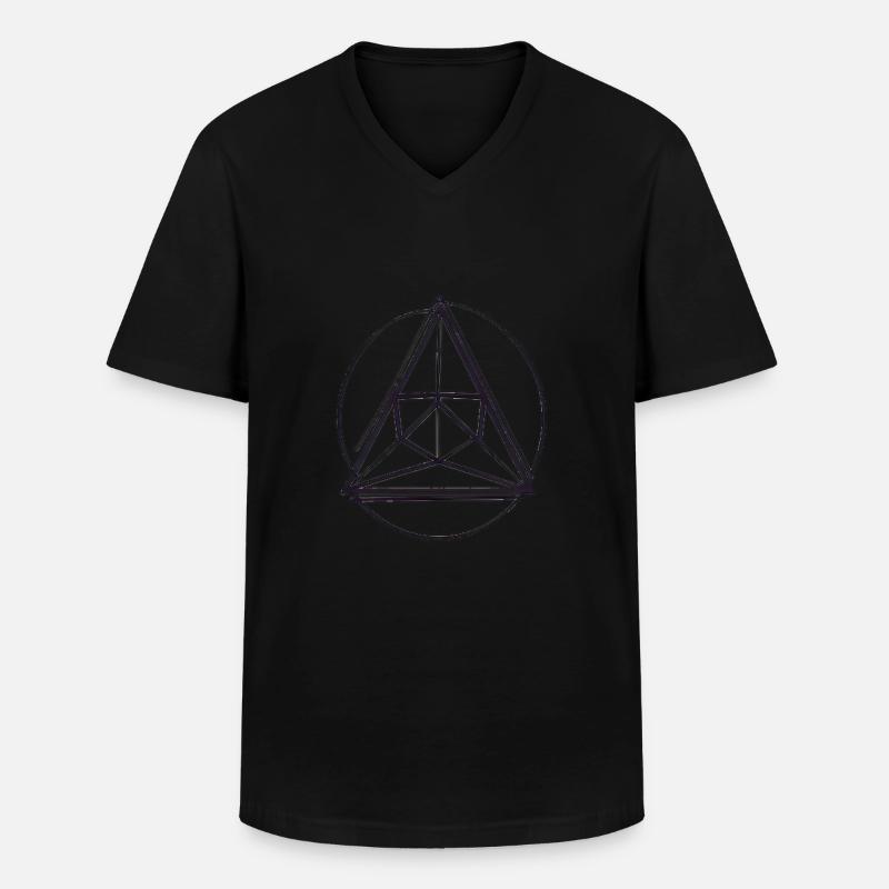 ethereum abstraktes Prisma - Männer-T-Shirt mit V-Ausschnitt - Schwarz