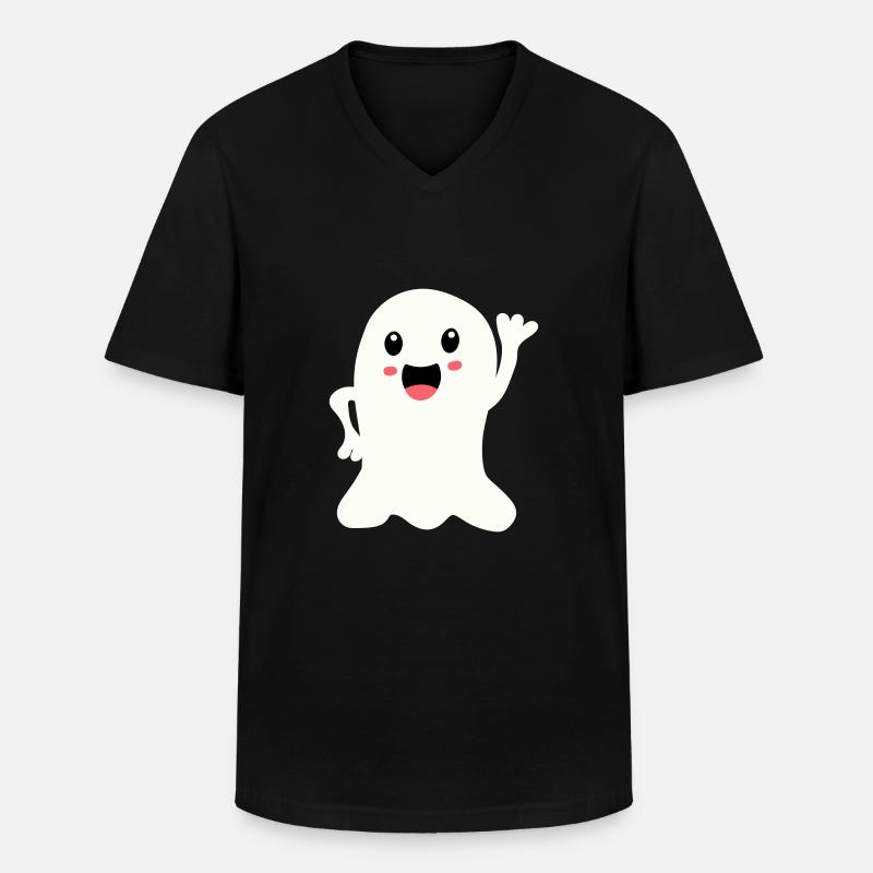 ghost 2 - Männer-T-Shirt mit V-Ausschnitt - Schwarz