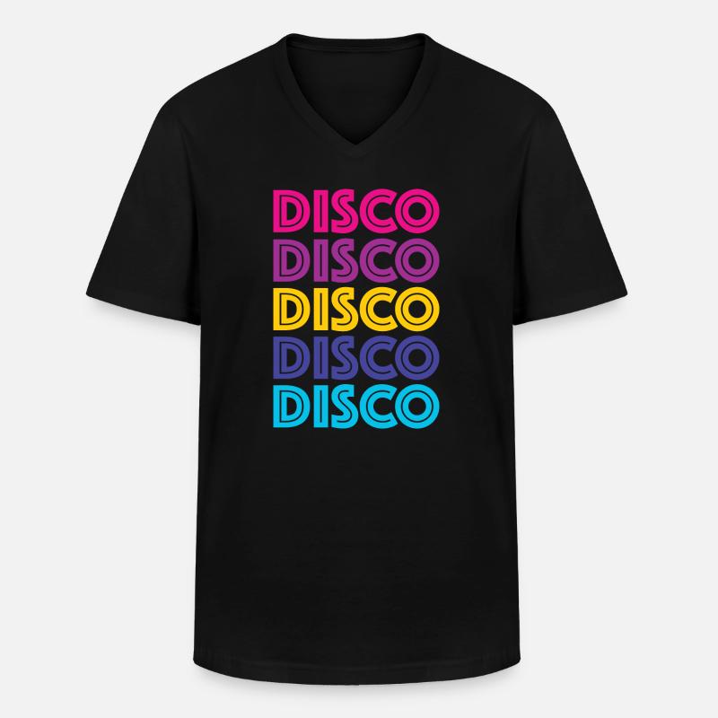 Disco Disco Disco - Männer-T-Shirt mit V-Ausschnitt - Schwarz