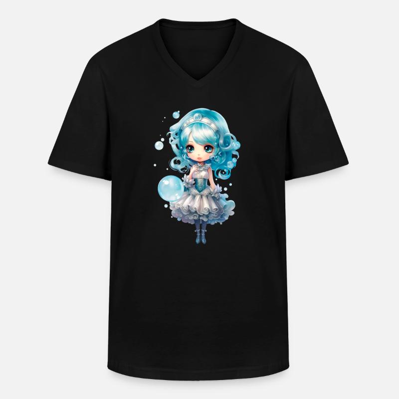 Dollie Bubble - Männer-T-Shirt mit V-Ausschnitt - Schwarz