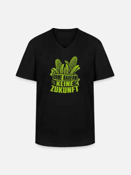 Ohne Bauern keine Zukunft - Männer-T-Shirt mit V-Ausschnitt - Schwarz