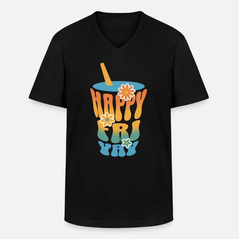 Humor Friday Lehrer-Wochenende - Männer-T-Shirt mit V-Ausschnitt - Schwarz
