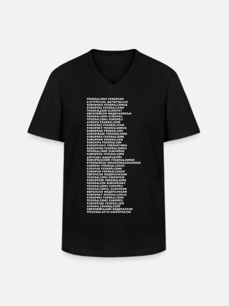 European Federalism - Men's V-Neck T-Shirt - black
