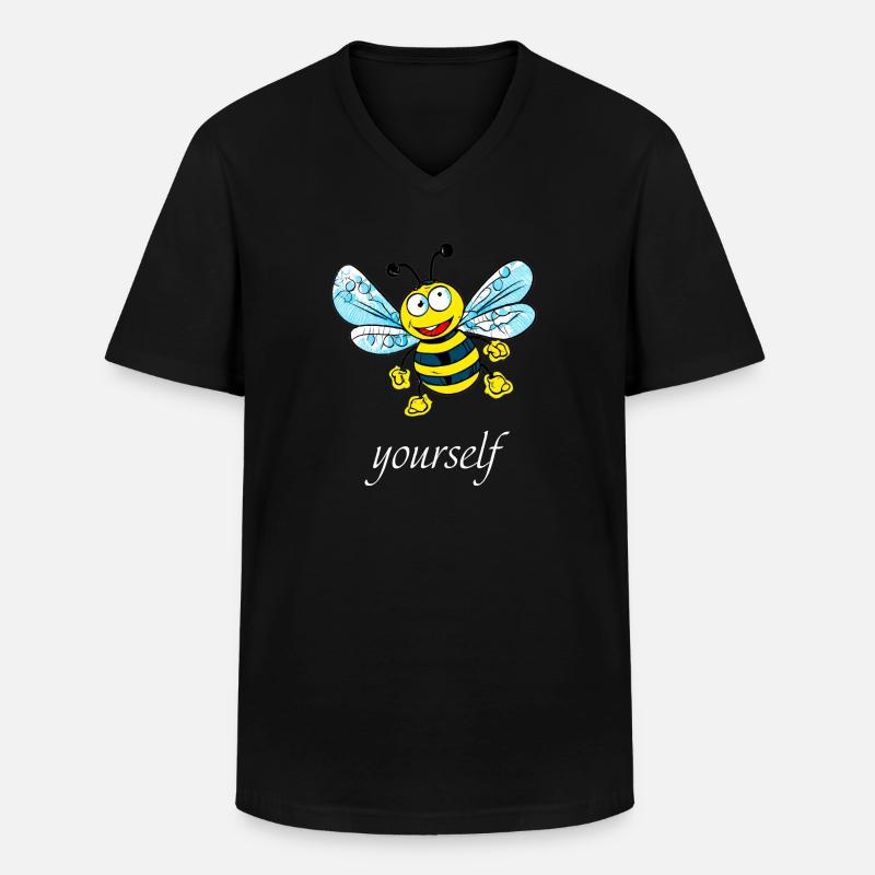 be (e) yourself - Männer-T-Shirt mit V-Ausschnitt - Schwarz