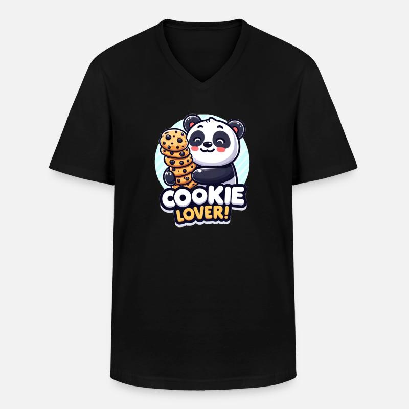 Cookie Lover - Männer-T-Shirt mit V-Ausschnitt - Schwarz