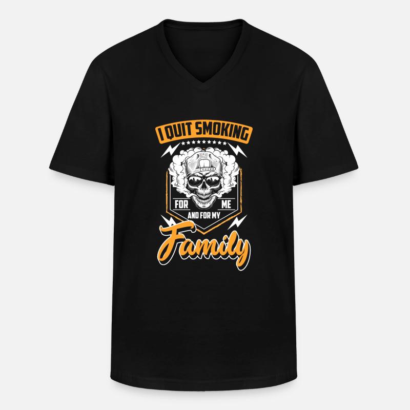 Zigarette Disziplin - Männer-T-Shirt mit V-Ausschnitt - Schwarz