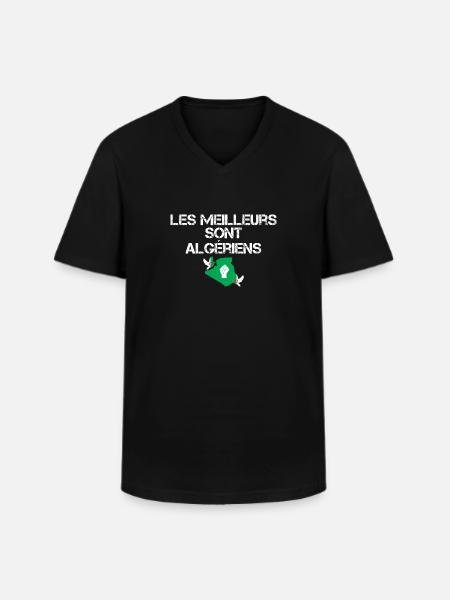 The best are Algerians - Men's V-Neck T-Shirt - black