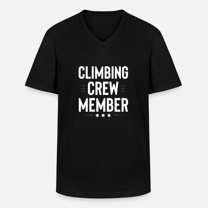 Climbing Crew - Männer-T-Shirt mit V-Ausschnitt - Schwarz