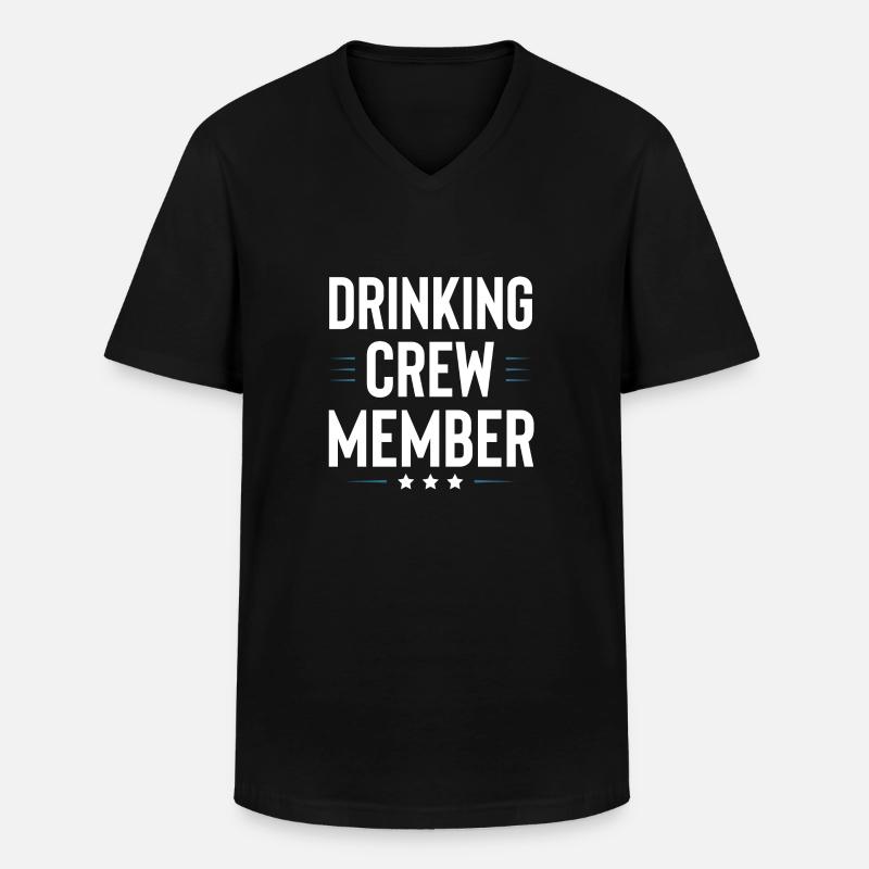 Drinking Crew - Männer-T-Shirt mit V-Ausschnitt - Schwarz