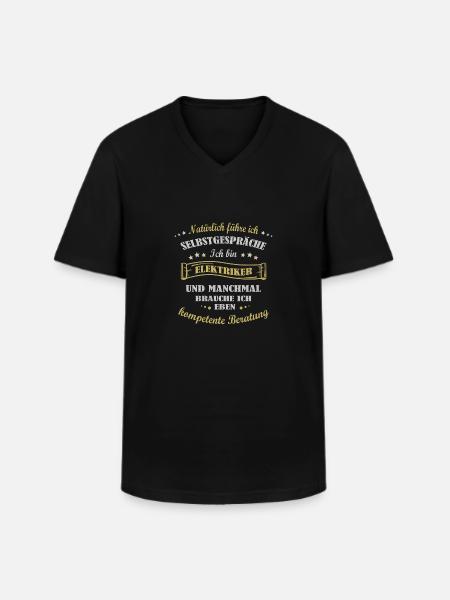 ich bin Elektriker - Männer-T-Shirt mit V-Ausschnitt - Schwarz