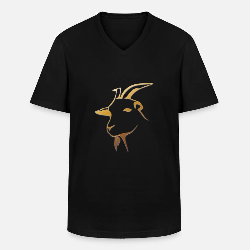 goat28 - Männer-T-Shirt mit V-Ausschnitt - Schwarz
