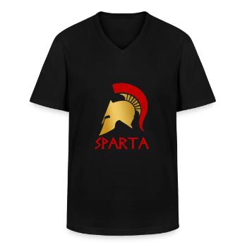 Sparte - T-shirt col V Homme - noir - Devant - AI Model Male 178 dark (178cm)