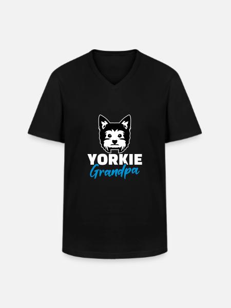 Yorkshire Terrier - Männer-T-Shirt mit V-Ausschnitt - Schwarz