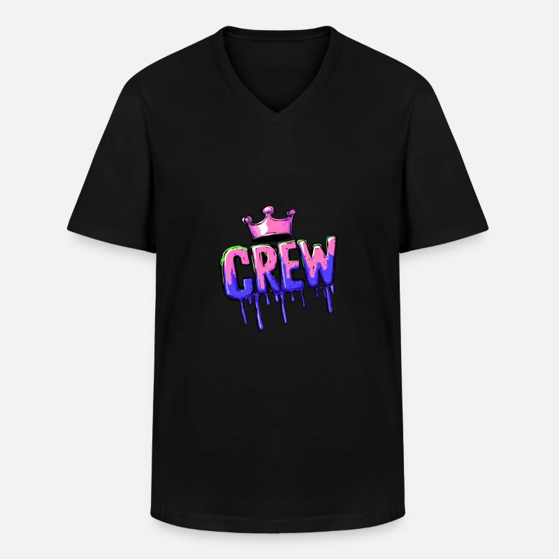Crew Mitglied - Männer-T-Shirt mit V-Ausschnitt - Schwarz