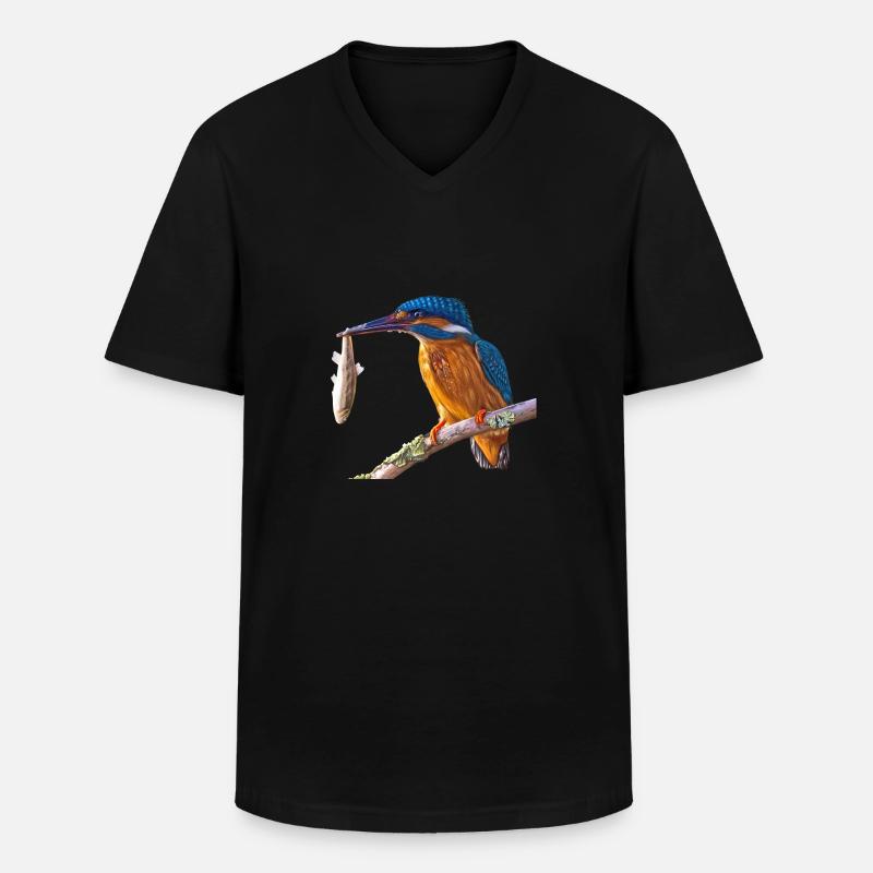 kingfisher eisvogel - Männer-T-Shirt mit V-Ausschnitt - Schwarz