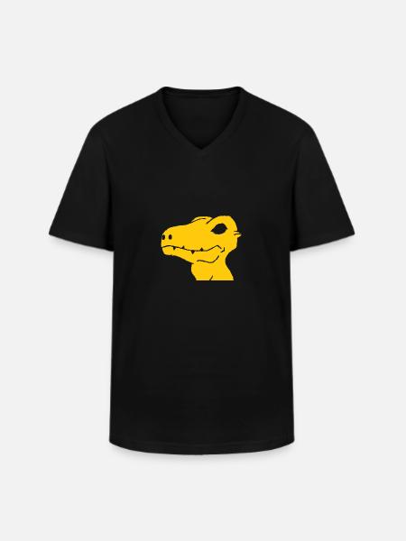 Dino Augmon Digimon yellow gift - Men's V-Neck T-Shirt - black