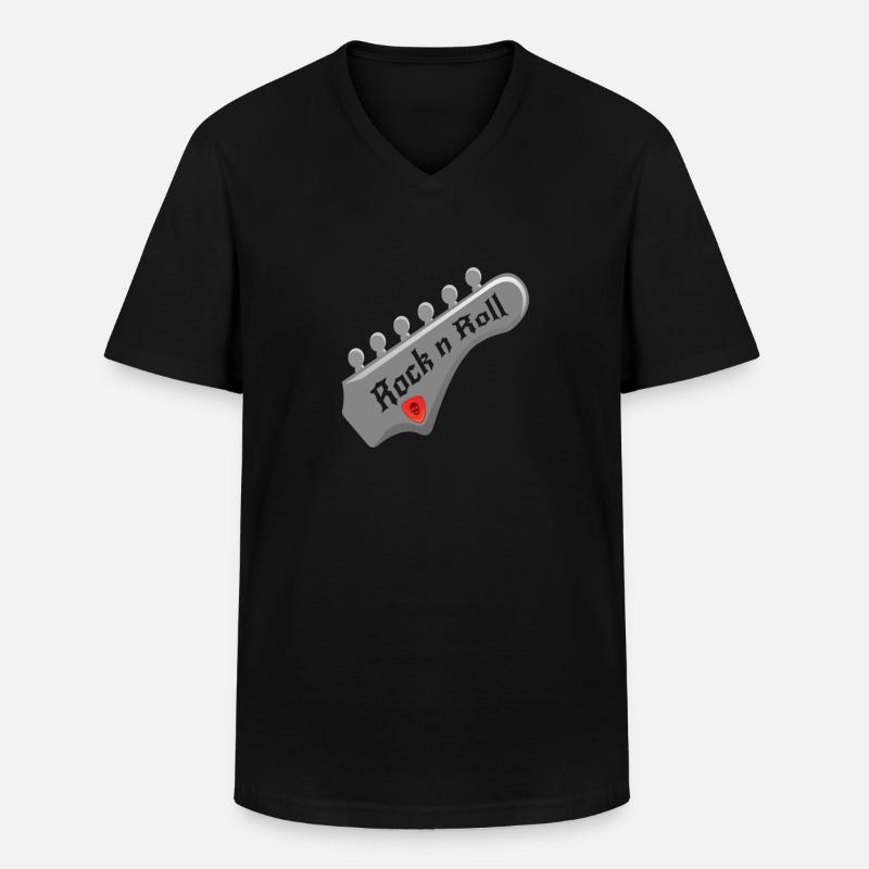 Rock n Roll, Rock'N'Roll - Männer-T-Shirt mit V-Ausschnitt - Schwarz