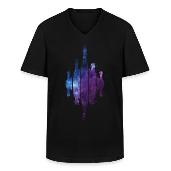 CHESS CHESS PLAYERS CHESS PIECES - Men's V-Neck T-Shirt - black - Front - AI Model Male 178 dark (178cm)