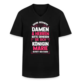 Marie - Männer-T-Shirt mit V-Ausschnitt - Schwarz - Vorne - AI Model Male 178 dark (178cm)
