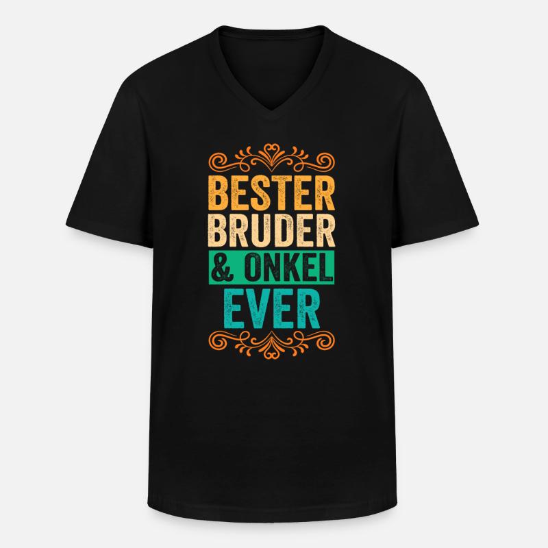 Bruder und Onkel - Männer-T-Shirt mit V-Ausschnitt - Schwarz