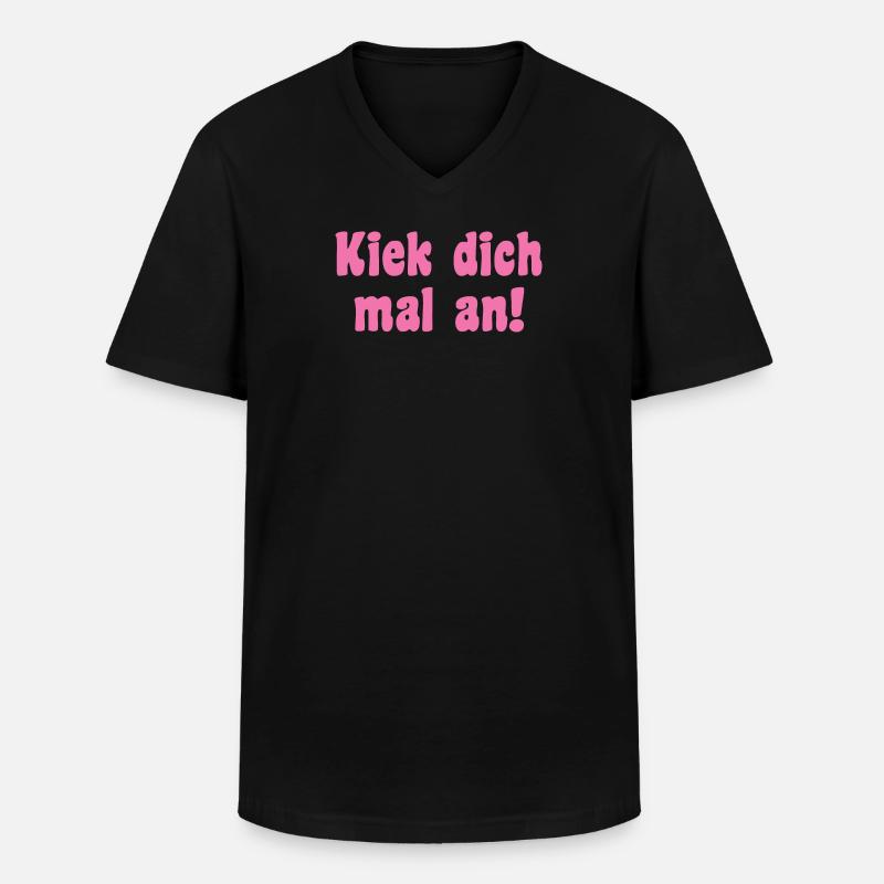 Modèle Dire Berlin - T-shirt col V Homme - noir