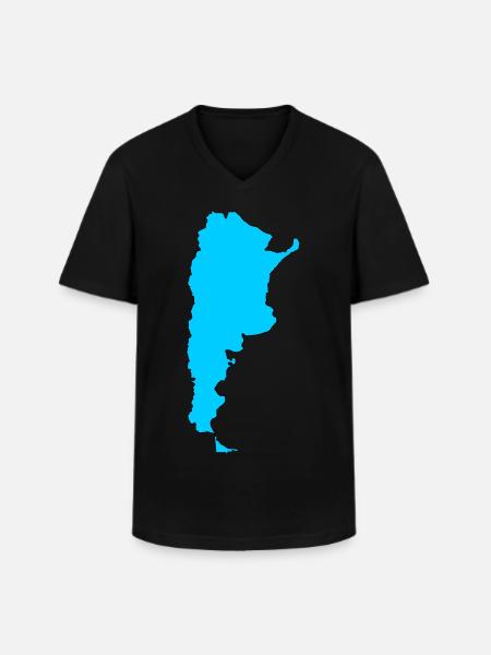 Argentina Map - Men's V-Neck T-Shirt - black