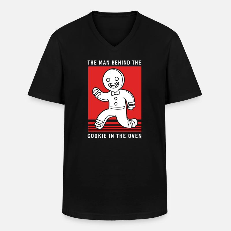 Werdender Papa werdende Väter - Männer-T-Shirt mit V-Ausschnitt - Schwarz