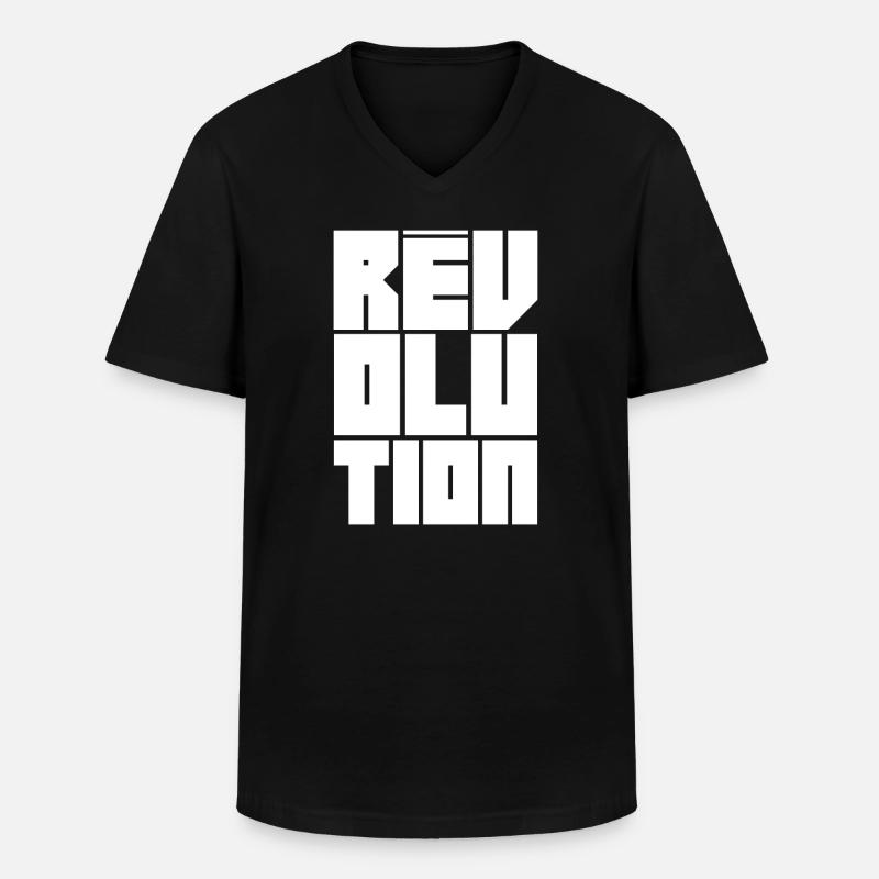 Rêv'olution - Männer-T-Shirt mit V-Ausschnitt - Schwarz