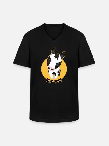 Pferd Cartoon "Hey You" - Männer-T-Shirt mit V-Ausschnitt - Schwarz