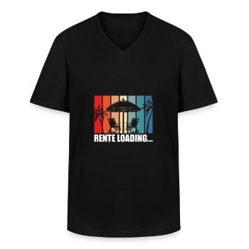 Rente loading Ruhestand Renteneintritt Geschenke - Männer-T-Shirt mit V-Ausschnitt - Schwarz - Vorne - AI Model Male 178 dark (178cm)