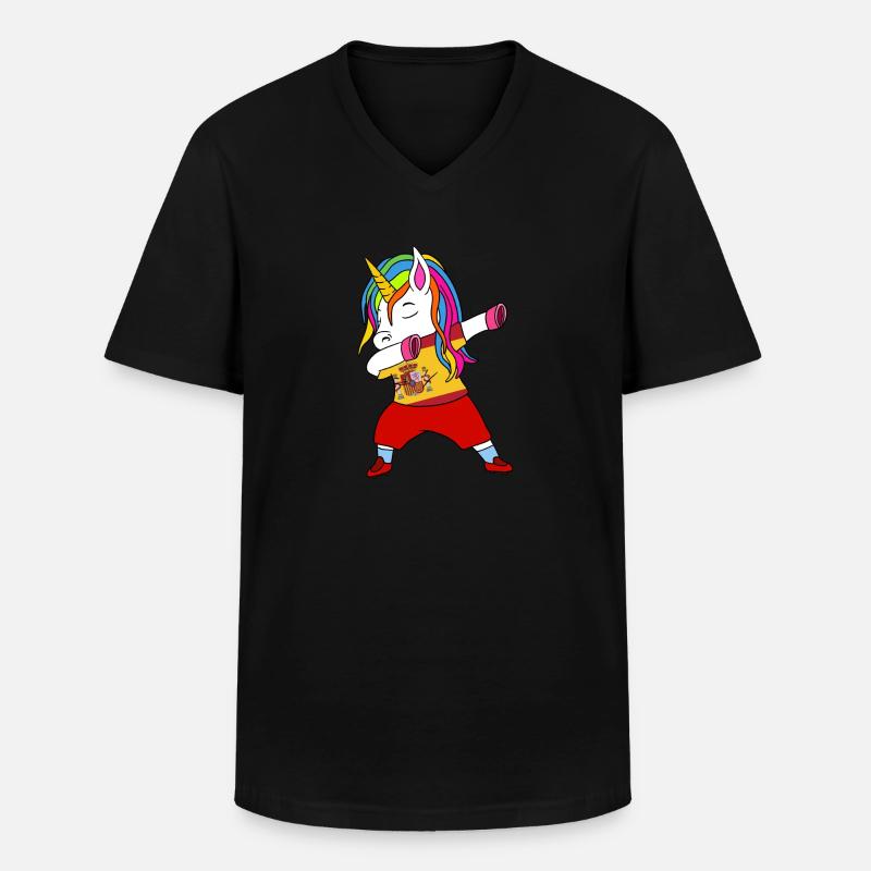 Spanien fußball tupfendes Geschenk - Männer-T-Shirt mit V-Ausschnitt - Schwarz