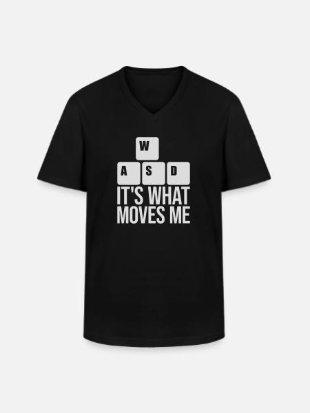 its what moves me - Men's V-Neck T-Shirt - black